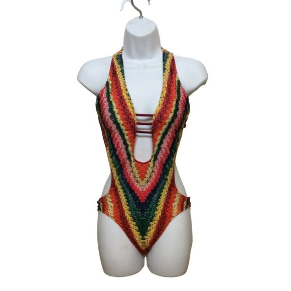 One piece Swimsuit Multi-Colored Small - Picture 1 of 4